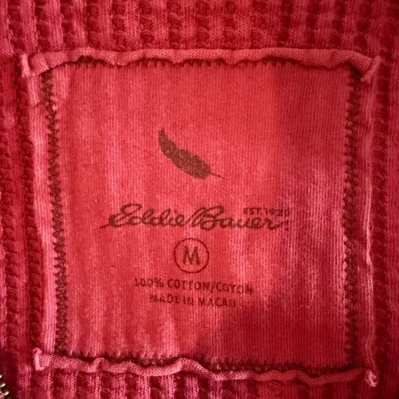Eddie Bauer Zip Up Cotton Zip Up Hoodie Ombre Dark Pink, Size Med - Picture 4 of 6